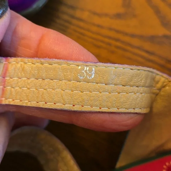 Queen Boho Leather Printing Stitching Mary Jane Style Halloween Heels - Picture 12 of 16